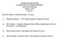 Image: Cache County school board agenda