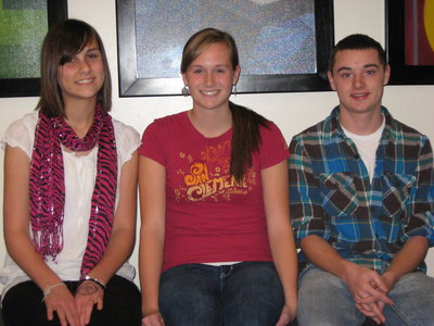 Image: Sophomores: Maddi Radford, Lindy Clegg, and Kurtis Anderson
