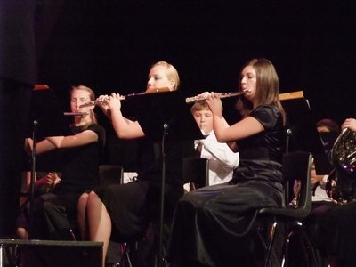 Image: Concert Band — The flute section of the Concert Band.
