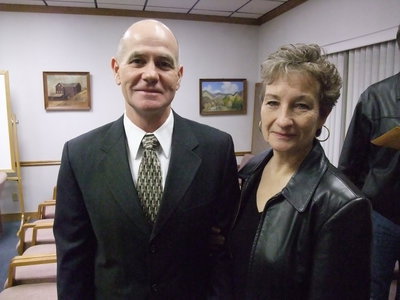 Image: David and Barbara — David and Barbara Kent after the ceremony.
