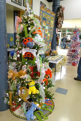 Image: Decorated Christmas trees were donated by area businesses
