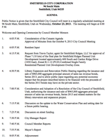 Image: Smithfield City Council meeting agenda for October 23, 2013