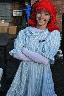 Image: Wendy — Someone was a good sport this morning, willing to be “Wendy” for the day.