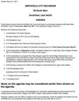 Image: Smithfield City Council Agenda for March 23, 2011