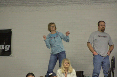 Image: Jane &amp; Dane Anderson (Chet’s Parents) trying to help Chet pin his man from the stands.