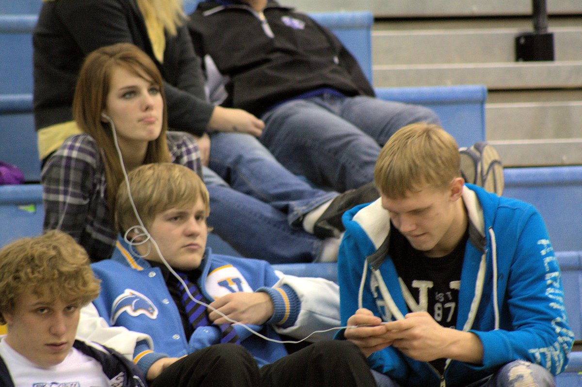 Image: An injured at that time Jaren Balls watching the action at the Box Elder Duel