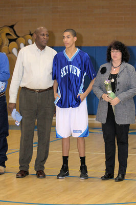 Image: Senior night with parents — Grayson Moore (#2)