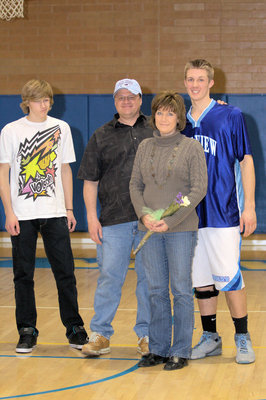 Image: Senior night with parents — Don Corbell (#14)