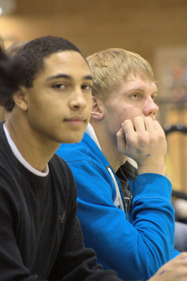 Image: Grayson Moore &amp; Jordan Nielson watching the game