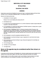 Image: City Council Agenda, Wednesday, February 9, 2011