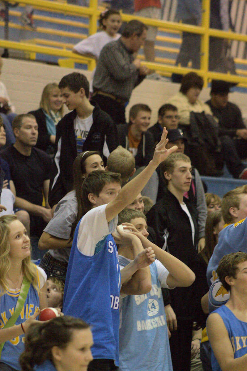 Image: Sky View Fans — Halftime ball toss