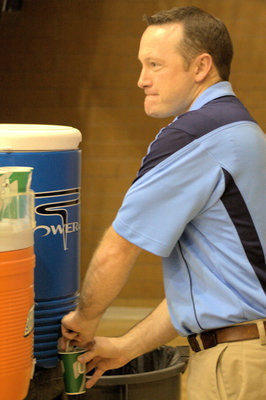 Image: Trainer Marcus Maw — Keeping the team hydrated
