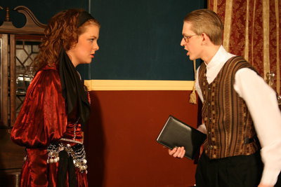 Image: No agreement — La Grange (Melinda Potts) arguing with Dectective Donohue (Max Benson).
