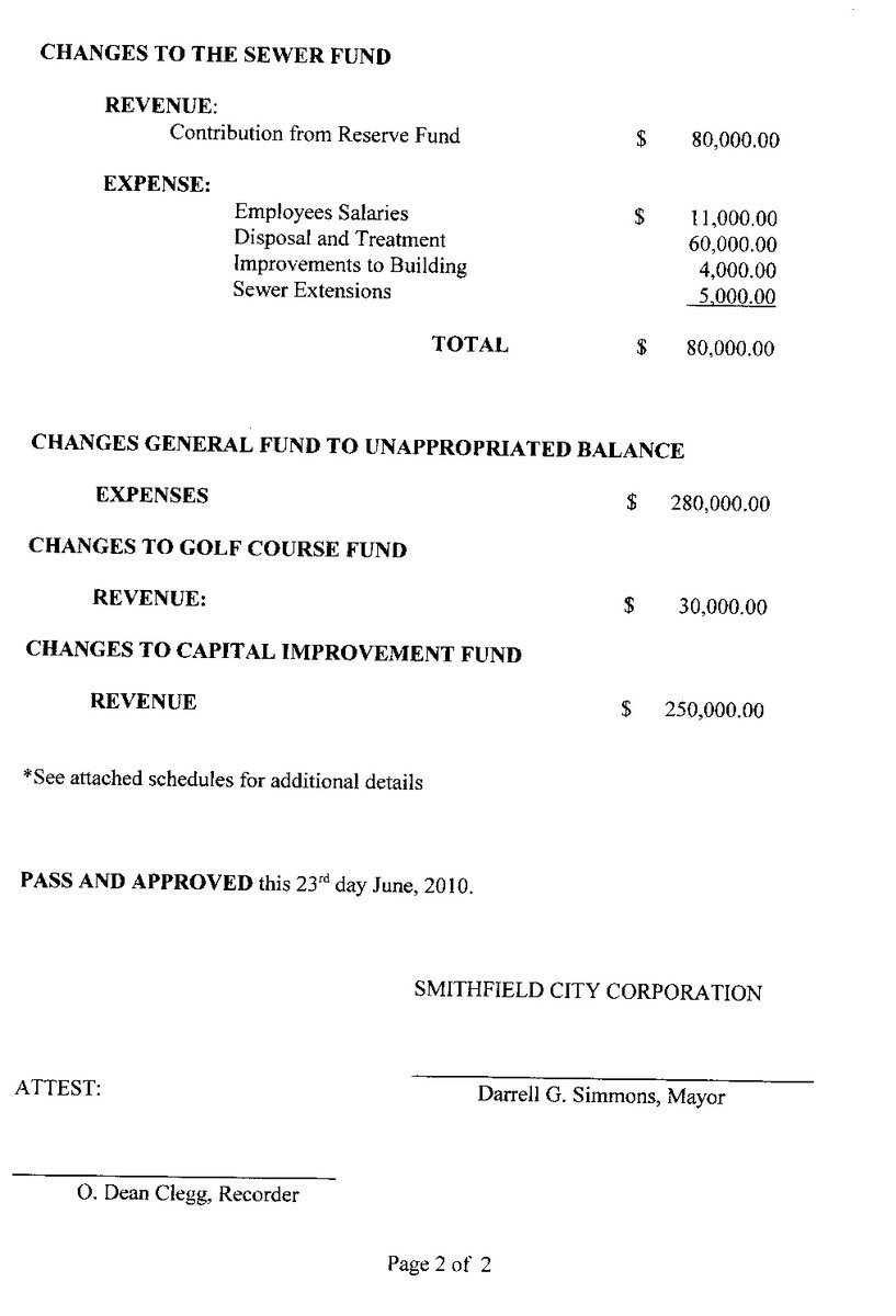 Image: Budget page 2