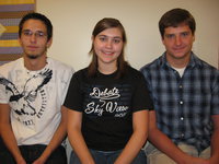 Image: Seniors — Senior Students of the Month for September 2010: Brett Dorius, Allison Fife, and Devin Hinkson