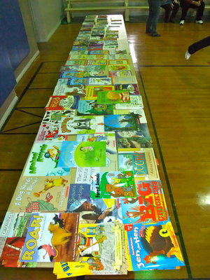 Image: Free books — Every child got a free book of their own from the book table.