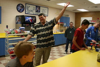 Image: Tim Hutson — Tim Hutson hamming it up at the concession stand.