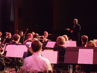 Image: Symphonic Band — The Symphonic Band performing the first of two numbers.