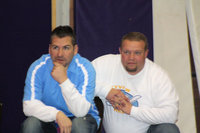 Image: Bardett Bagley (left) with assistant wrestling coach Paul Hardy (right) slated to take over as head wrestling coach at Sky View