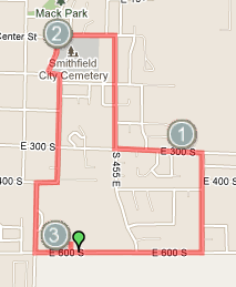 Image: Route for the 5K