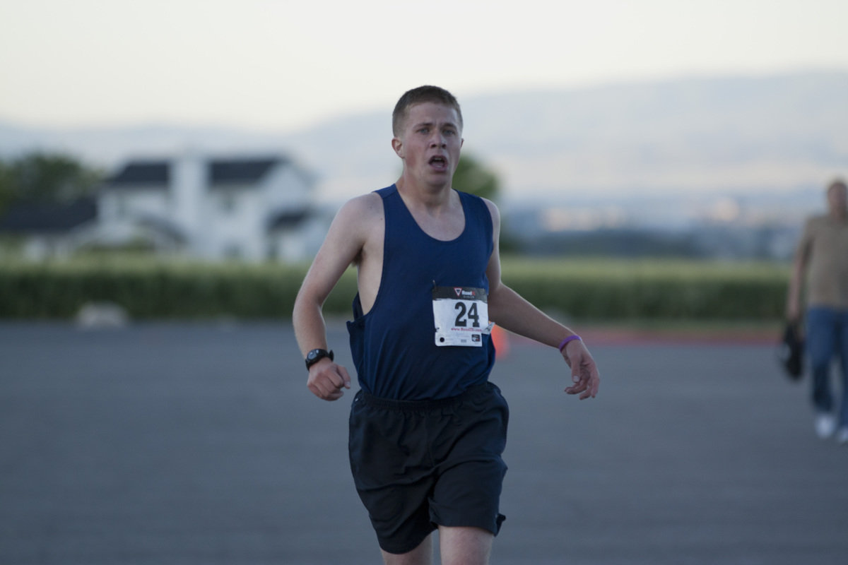 Image: Race participant crossing the finish line