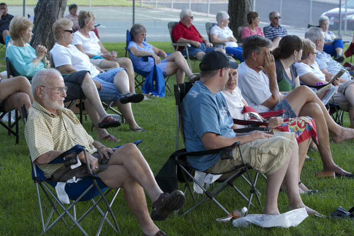 Image: Concert goers enjoy the show.