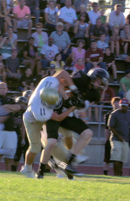 Image: Tyler Stephens with a tackle