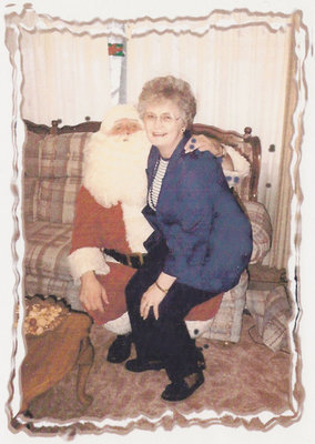 Image: Vernetta Loveday: On Santa’s lap at Christmas Time.