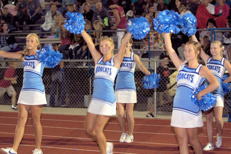 Image: Cheerleaders rooting for their team.