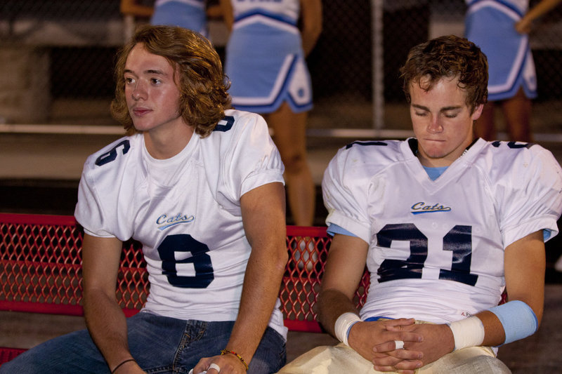 Image: Wounded Cats: Corey Jensen (6) looking to get back in the game next week against Mountain Crest, while Zach Allen (21) was banged up in Friday nights game at Brighton.