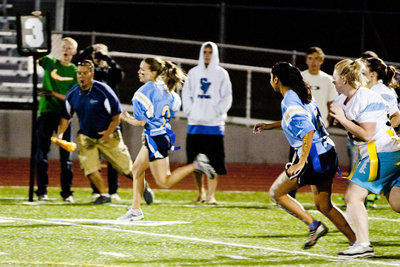 Image: Bethany King on her 70 yard run to the end zone.
