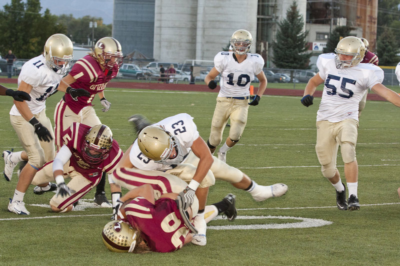 Image: Corbin Lee # 23 with tackle.