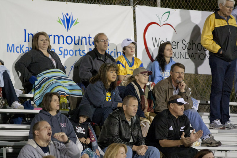 Image: Members of the crowd were made up largely of parents and friend who cheered the Bobcats to victory.