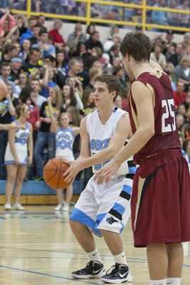 Image: Hayden Downs (35) shoots a pair of free throws.