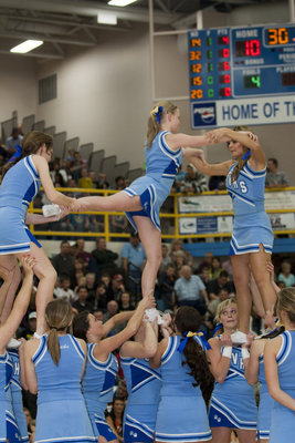 Image: Cheerleaders perform at half.