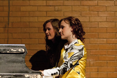 Image: Piano Duet: Hannah Walker and Lindy Clegg.