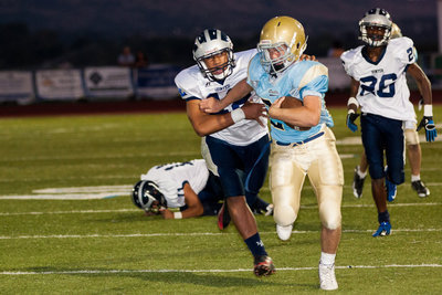 Image: Skyler Hunt (24) breaks out on one of his 13 carries.