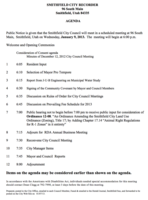 Image: Smithfield City Council Agenda for January 9, 2013.