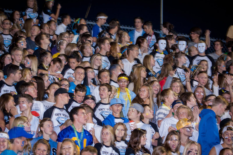 Image: Sky View students happy with how the game went.